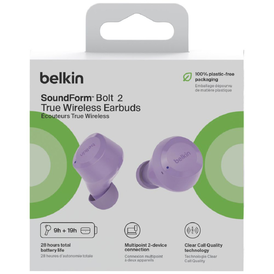 Belkin Écouteurs True Wireless SoundForm Bolt (sans fil, jusqu'à 28...