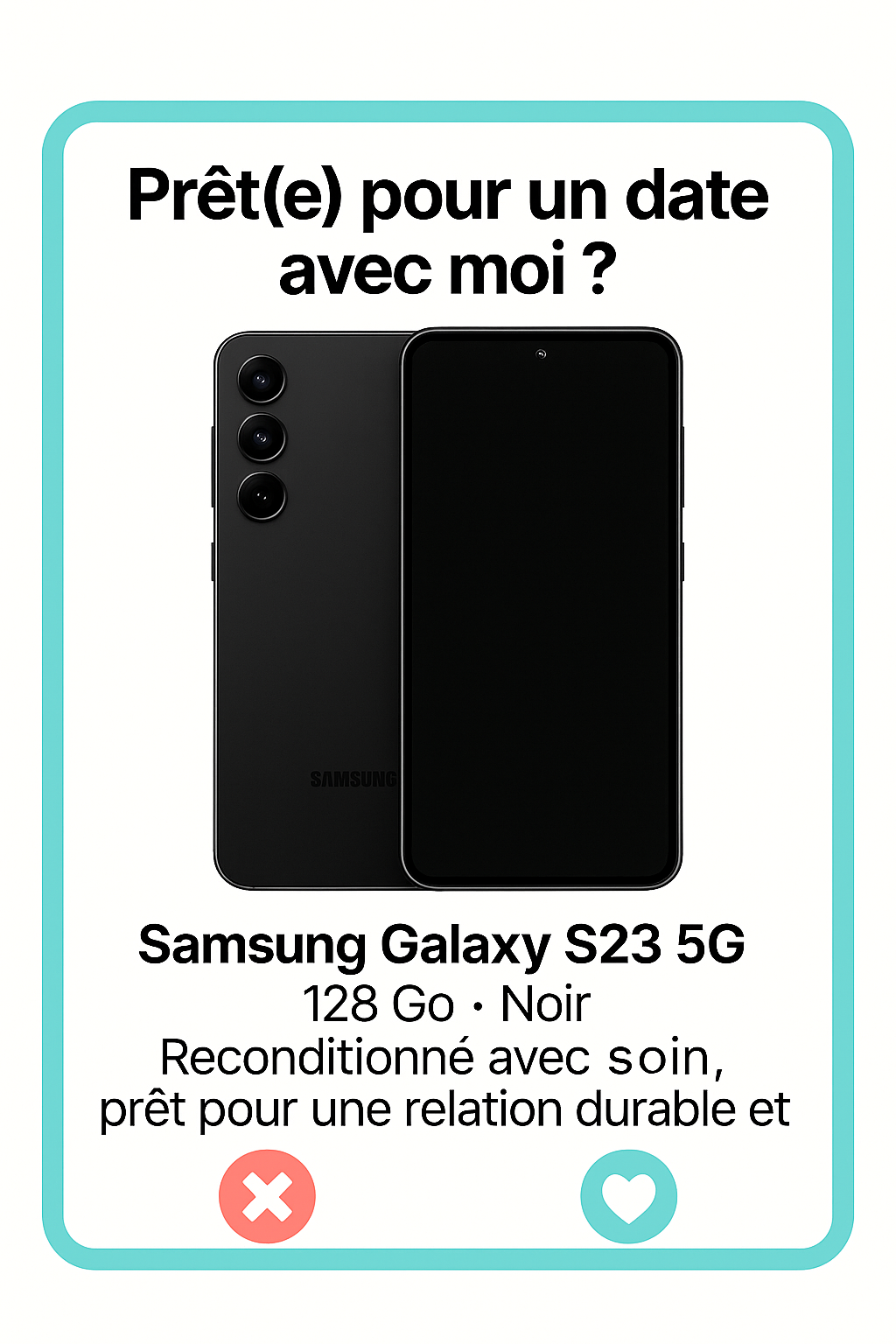 Samsung Galaxy S23 5G 128 Go Noir - Simphonee
