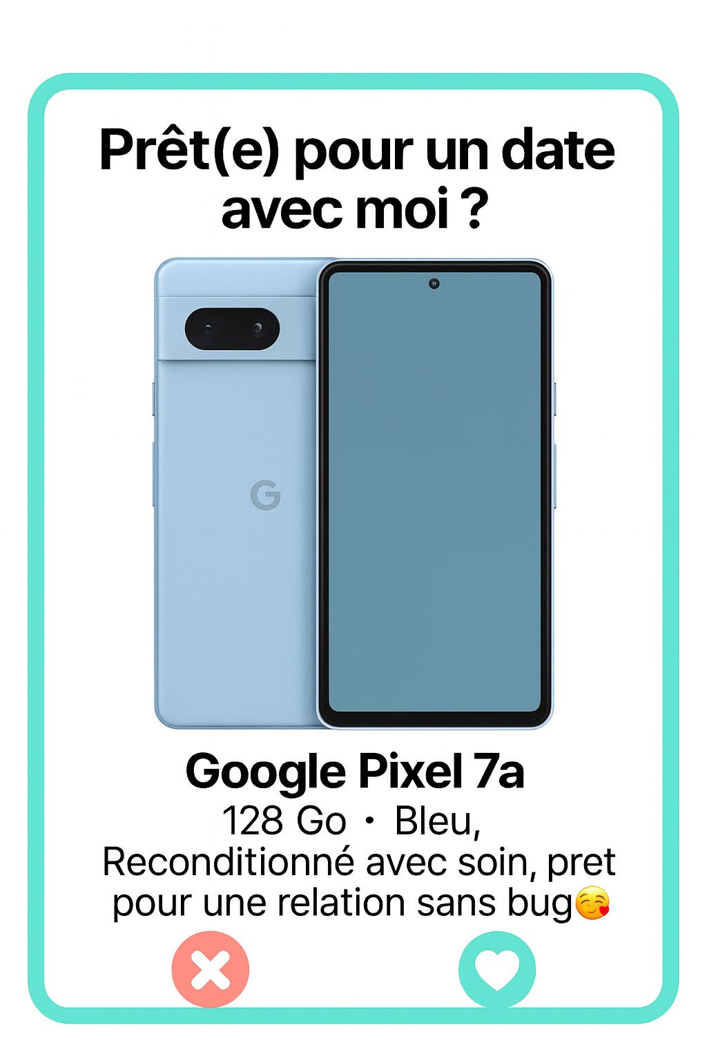 Google Pixel 7a Tinder Simphonee