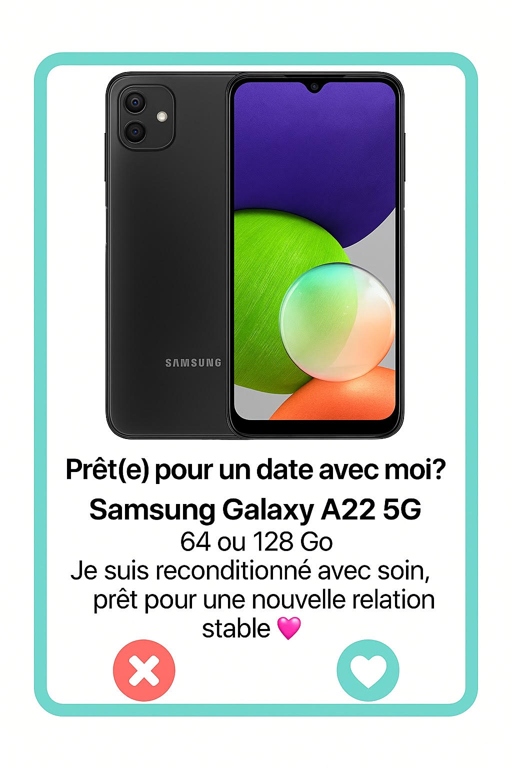 Samsung Galaxy A22 5G Tinder Simphonee