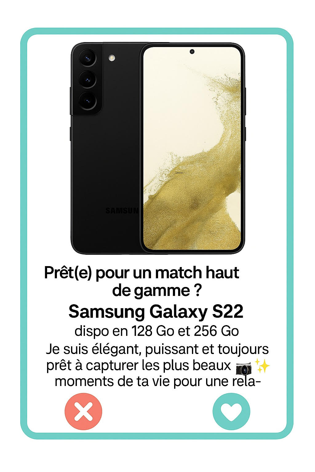 Samsung Galaxy S22 Tinder Simphonee