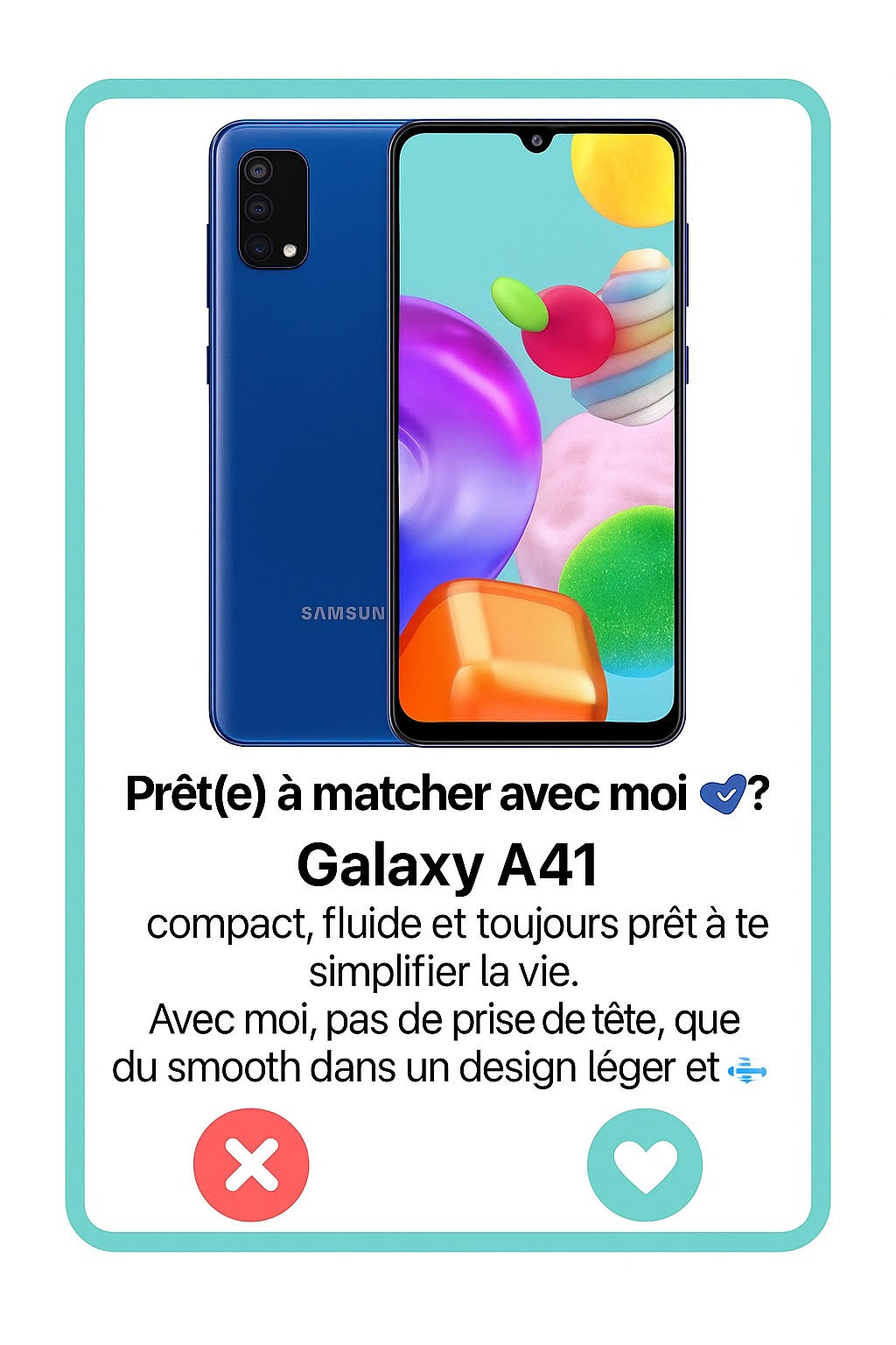 Samsung Galaxy A41 Tinder Simphonee