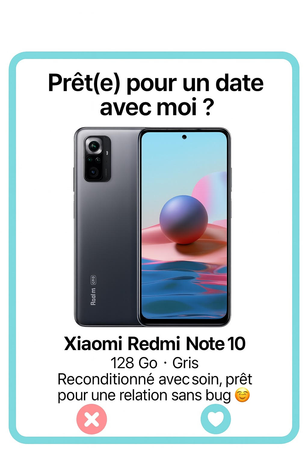 Xiaomi Redmi Note 10 128 Go Gris - Simphonee
